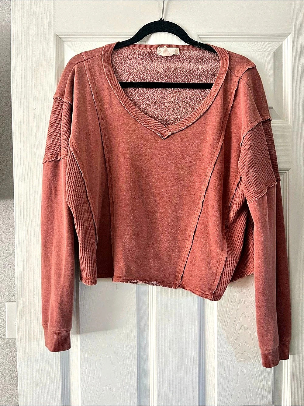ALTARโD STATE Long Sleeve Top in Brown Size Small